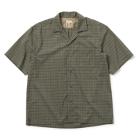 Wool Checked Camp Collar Shirt