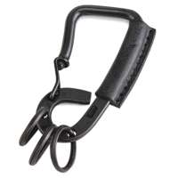 CARABINER KEY RING OILED COW LEATHER