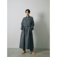 ySP 2BUY{10%OFFN[|ΏہzBRITISH WOOL STAND COLLAR DOUBLE BREASTED COAT