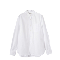 【AUTUMN COUPON対象】FINX Cotton Oxford Grandad Collar Shirt