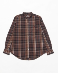 ORGANIC CHECK STAND COL L^S SHIRTS