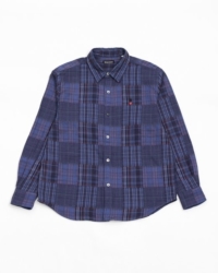 W PATCH CHECK LOOSE L^S SHIRTS