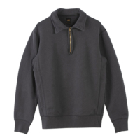 Fleece Back Jersey Half Zip PulloveriDARK GRAYj