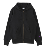 yREVERSE WEAVEzZIP HOODED SWEATSHIRTiBLACKEC3-Y134E24AWj