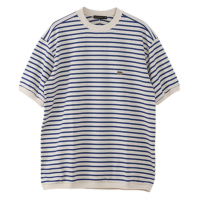 ySUMMER 15N[|ΏہzCotton Striped T-ShirtiBLUEj